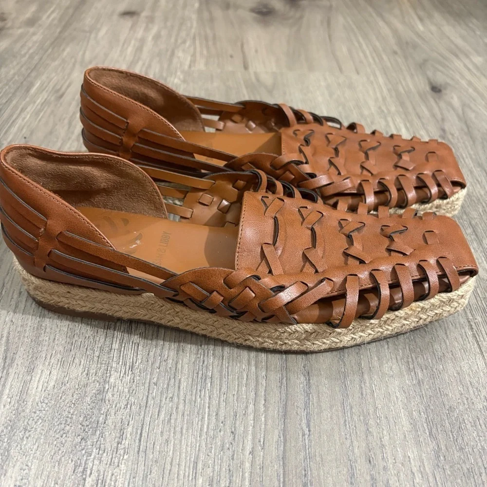 Sam & Libby Asha Huarache Espadrilles Sandal Womens Sz 8.5 Brown Coastal Cowgirl